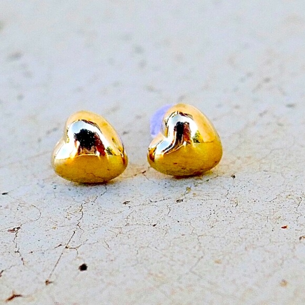 Golden Heart Studs